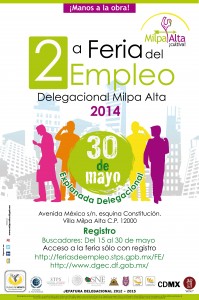 Invitan a la 2a Feria del Empleo en Milpa Alta.