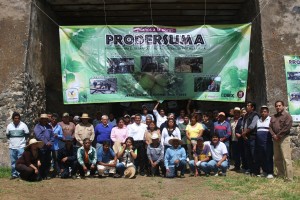 Las brigadas comunitarias con el jefe delegacional de Milpa Alta.