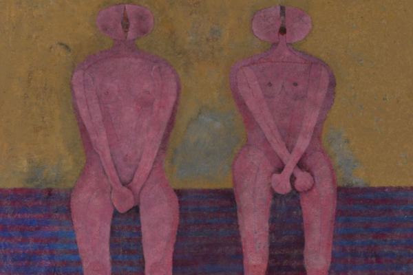 Dos mujeres: De 1981 es una de las pinturas que más reflejan el sentir del artista hacia la mujer mexicana.