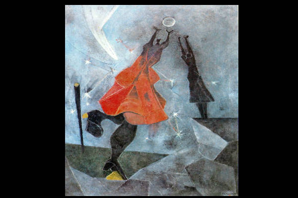 La mujer alcanzando la luna: De 1946, es una pintura de óleo sobre tela que se exhibe en el Museo de Arte de Cleveland.