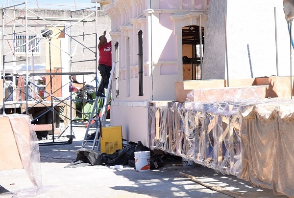 Preparación de los carros alegóricos