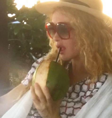 La cantante pasó las vacaciones en Jamaica.