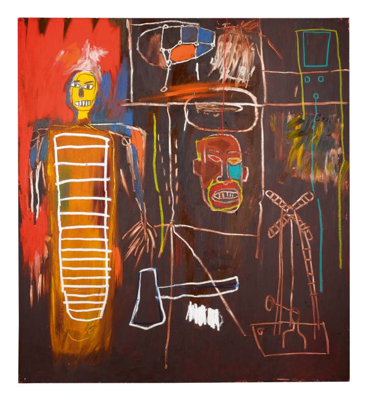 Acrílico de Jean-Michel Basquiat. Obra Air Power (1984).