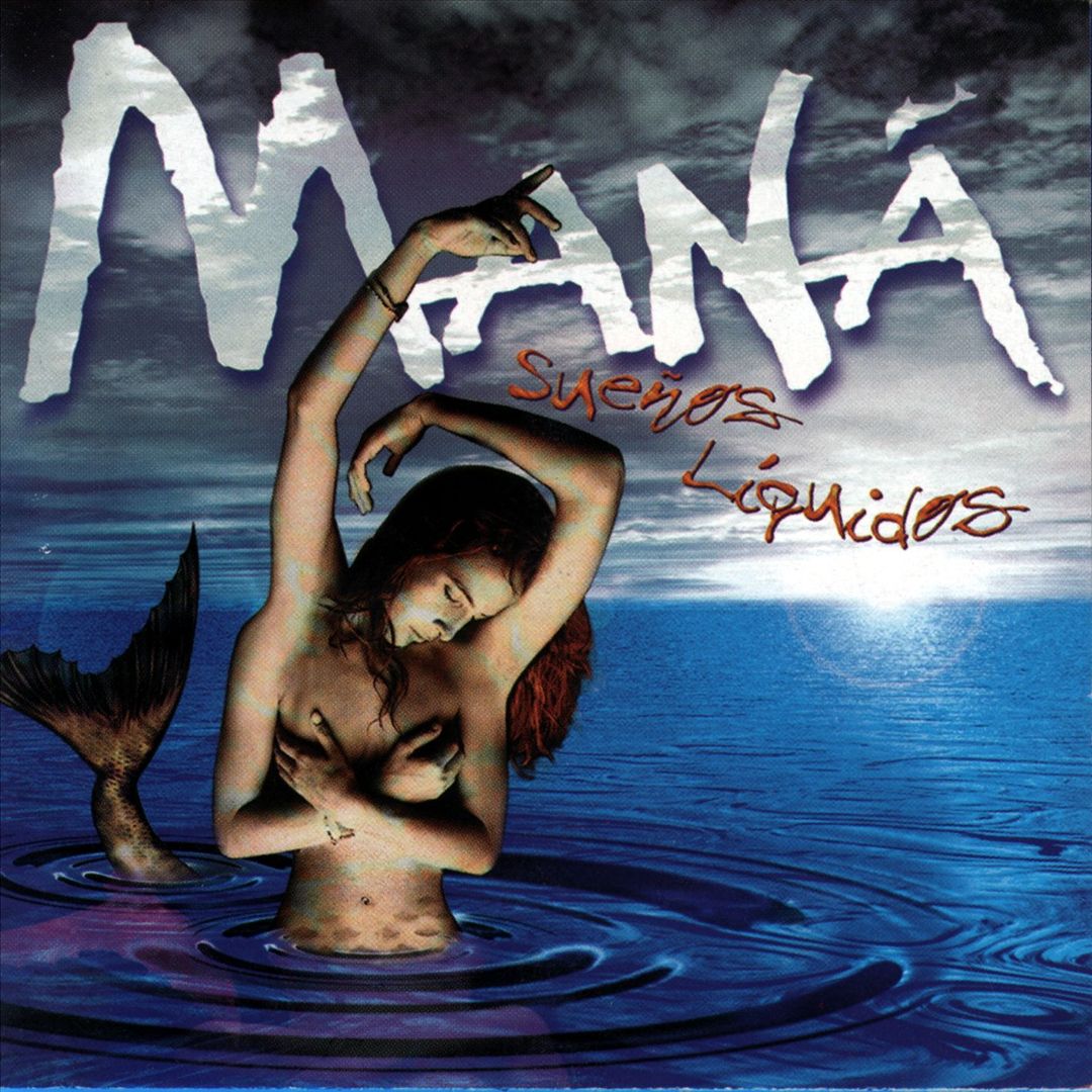 Portada del disco "Sueños Líquidos", de Maná, para la cual posó la futura reina de España.