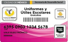 activación del Vale Electrónico para útiles y uniformes escolares