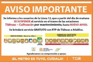 De Periférico Oriente a Tláhuac en noviembre de 2015 se reabrirán estas estaciones de la Línea 12 del Metro
