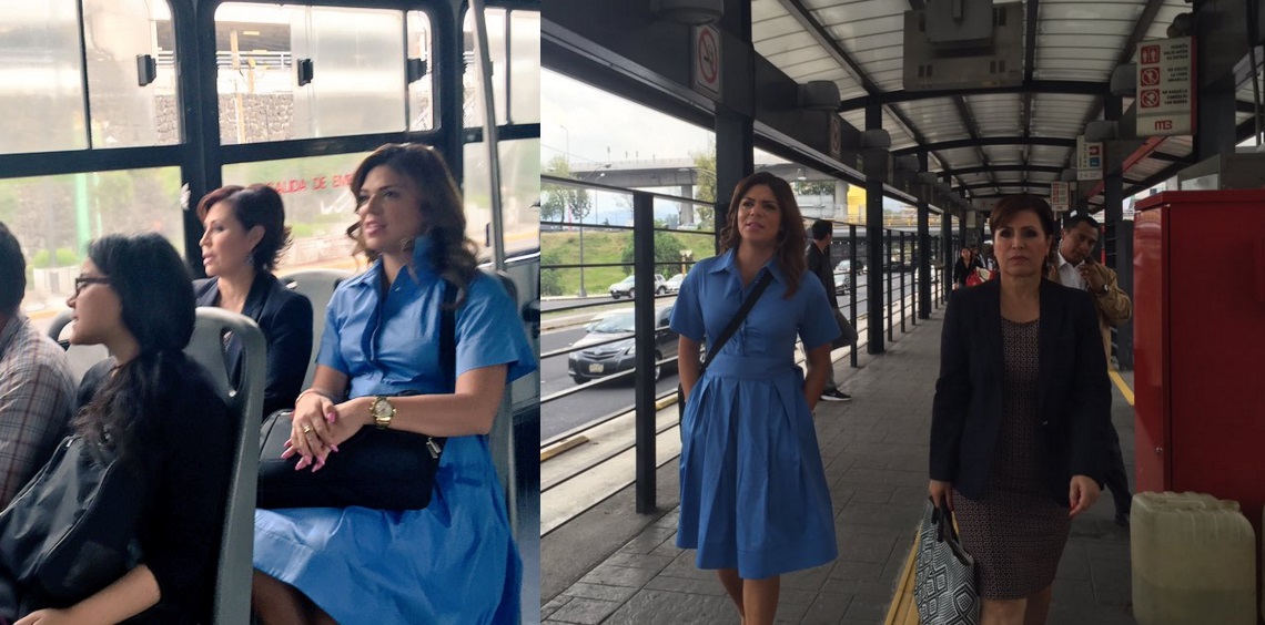 La titular de la Sedatu salió acompañada de la abogada Aracely Silerio.