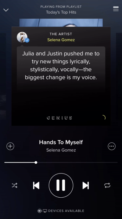 spotify lyrics